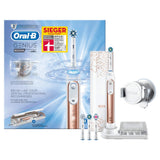 Oral-B Genius 9000 - Cepillo de dientes eléctrico, SmartRing, 6 modos, Bluetooth, 4 cabezales, estuche con USB, color oro rosa