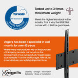 Vogel's BASE 05 L Soporte de pared para TV, Fijo, Para televisores de entre 40-80 pulgadas (102-203 cm), VESA Máx. 800x400, Carga Máx. 70 kg, Certificación TÜV