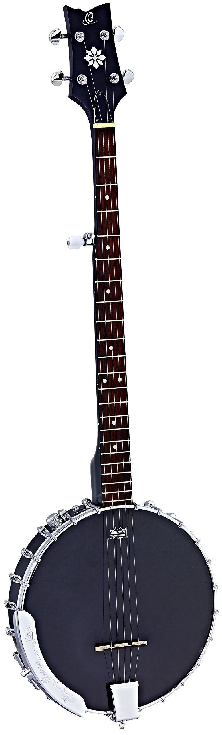 Ortega Banjo Raven Series 5-String Incluye funda Open Back sistema Pickup BK Negro OBJE250OP-SBK
