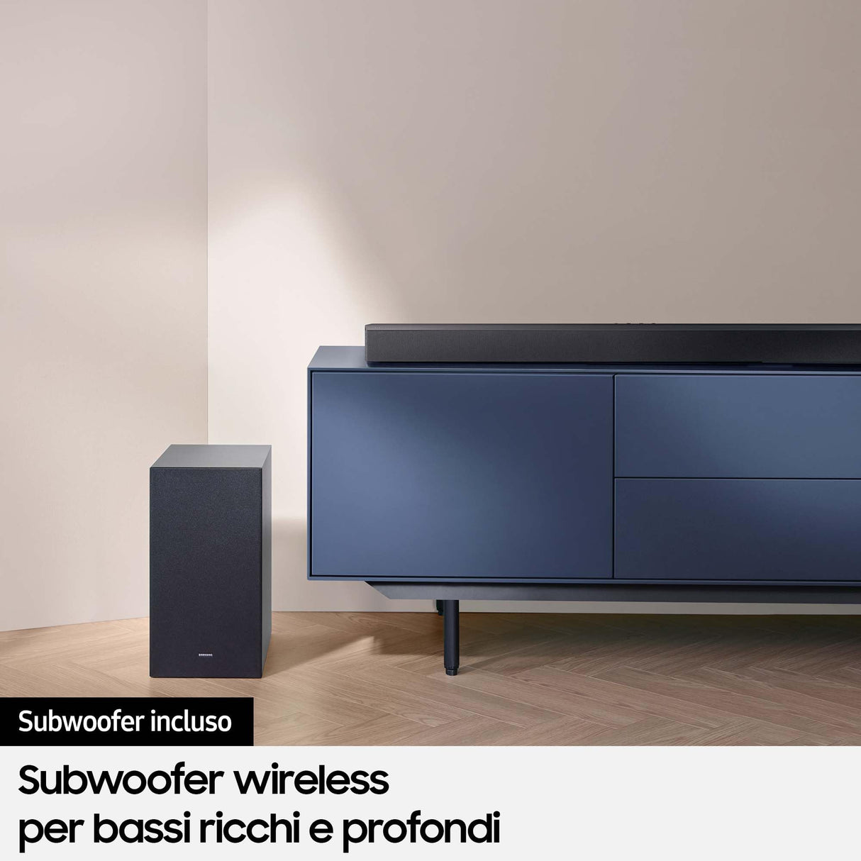 Samsung Barra de Sonido HW-C430/ZF Serie C, 3 Altavoces, subwoofer Incluido, Audio de 2.1 Canales, Adaptive Sound Lite, Negro 2023