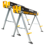 ROUGHNECK® Colt 575S Chevalet de sciage en acier robuste avec une capacité de 500 kg chacun, 1000 kg par paire pour le travail du bois et la construction - Lot de 2