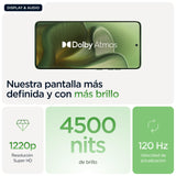 Motorola Edge 60 16GB (8GB+8GB RAM Boost)/512GB Shamrock, Pantalla Super HD de 6,67”con Cuatro Bordes curvos, Cámara Sony LYTIA™ 700C de 50MP, Moto ai, Durabilidad Militar, Batería 5200 mAh