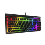 HyperX Alloy Elite 2 – Teclado mecánico para videojuegos, personalización de luz y macro controlada por software, teclas ABS Pudding Keycaps, controles multimedia, Tecla lineal, HyperX Red