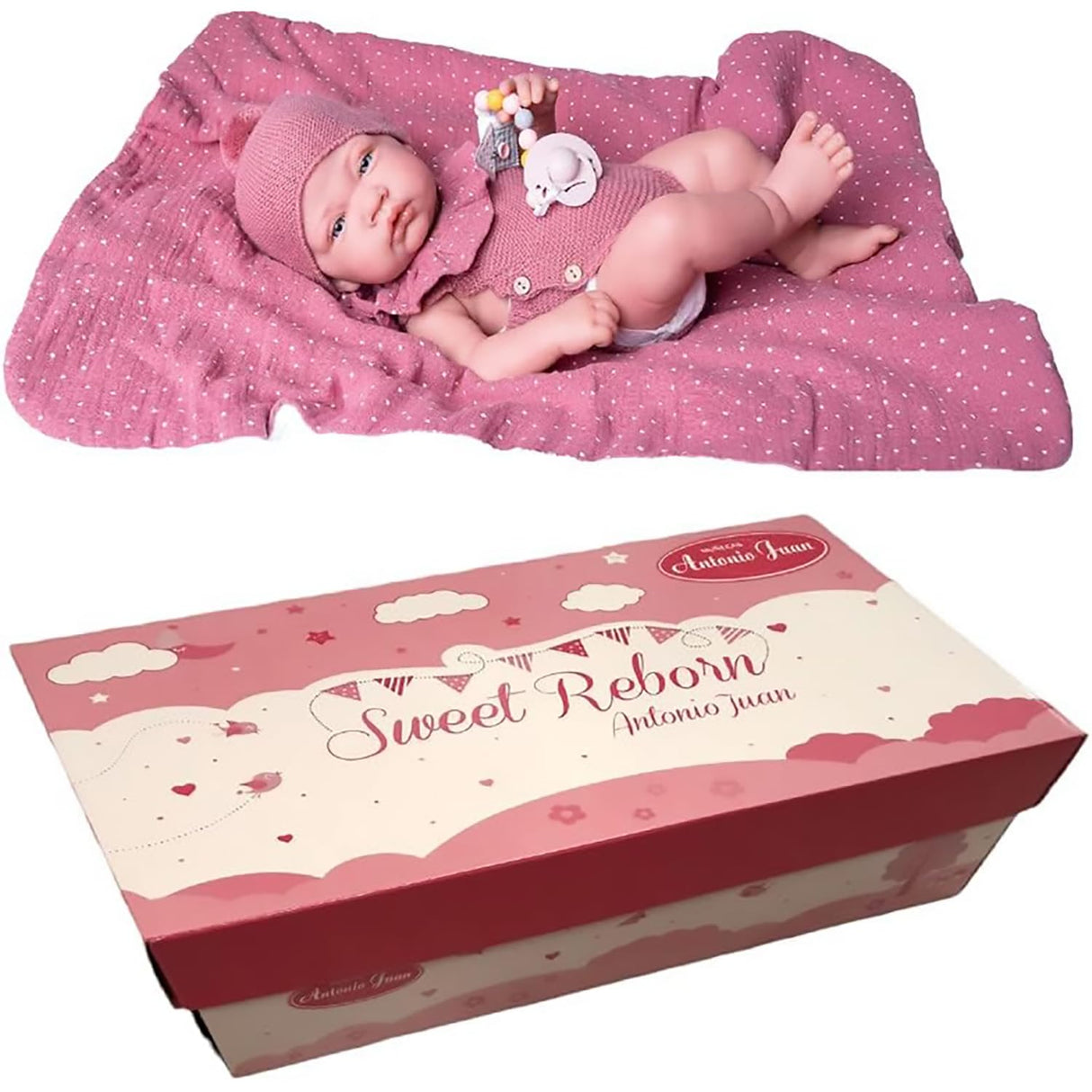 Muñecas Antonio Juan - Sweet Reborn Nacida Parejita con Cuerpo de Vinilo
