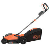 BLACK+DECKER BCMW3336N-XJ - Cortacésped eléctrico de 36V, Ancho de corte de 33 cm, 5 alturas ajustables de 25 a 65 mm, Cuchilla de acero, Ideal hasta 600m², Depósito 35L, No incluye batería/cargador