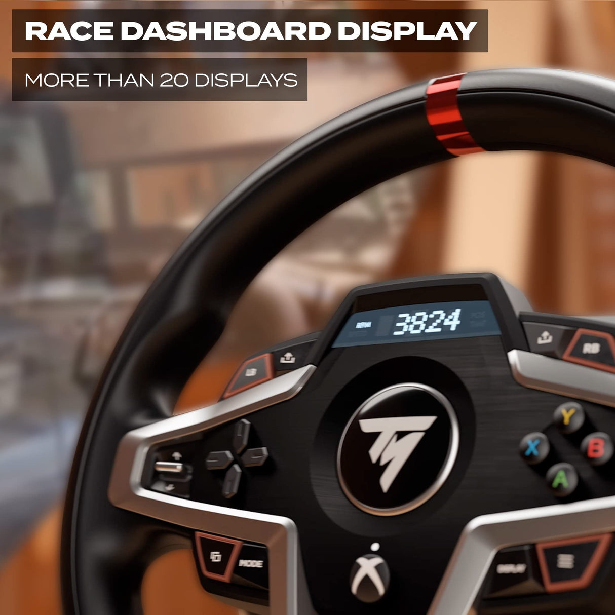 Thrustmaster T248 Volante de Carreras y Pedales Magnéticos – Xbox Series X|S, Xbox One, PC – HYBRID DRIVE, Palancas Magnéticas, Retroalimentación de Fuerza Dinámica, Pantalla Integrada