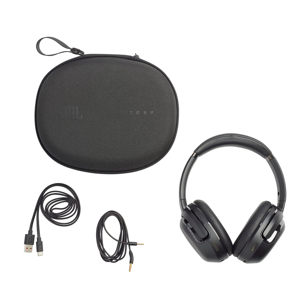 JBL Tour One M2, Auriculares Over Ear inalámbricos con tecnología híbrida True Adaptive ANC y hasta 50 horas de autonomía, en negro