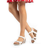 Panama Jack Julia Basics, Sandalia de cuña Mujer, Blanco B17, 38 EU