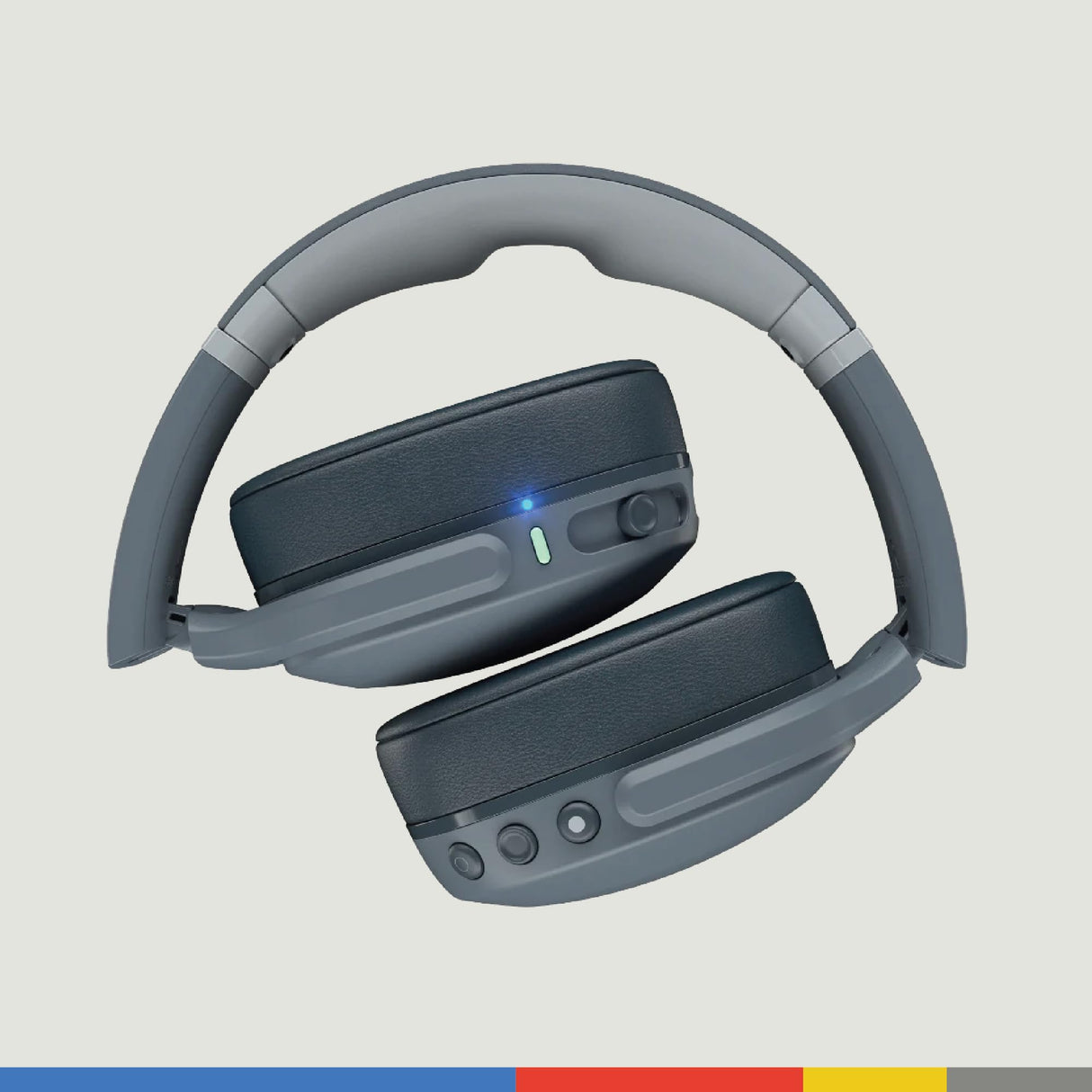 Skullcandy Crusher EVO Cascos Over-Ear Inalámbricos con Sensory Bass, 40 h de Autonomía, Micrófono, Compatibles con iPhone Android y Dispositivos Bluetooth - Gris