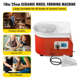 Mophorn Rueda Eléctrica para Cerámica, 25 cm Máquina Eléctrica de Cerámica 280 W Torno Alfarero 300 rpm Torno Cerámica Alfarero Máquina Arcilla con Control Pedal Independiente
