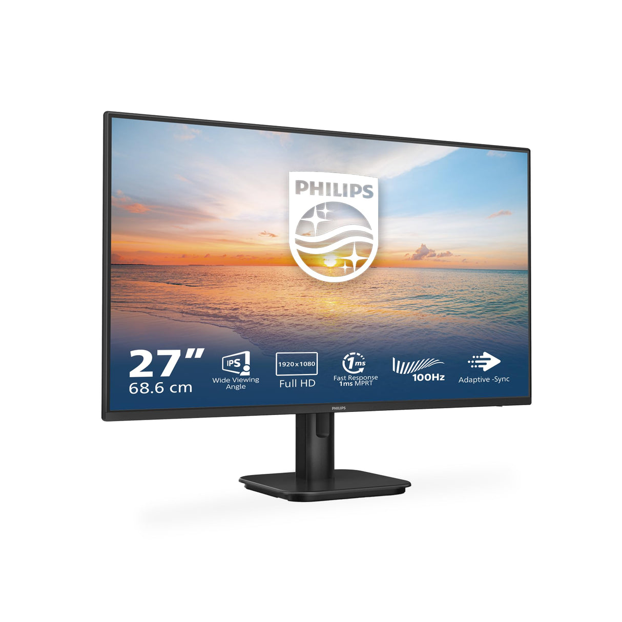Philips 27E1N1100A Monitor 27 Pulgadas FHD, 100Hz, IPS, 1 ms MPRT, Adaptive Sync., Altavoces (1920x1080, 1x HDMI 1.4), Negro