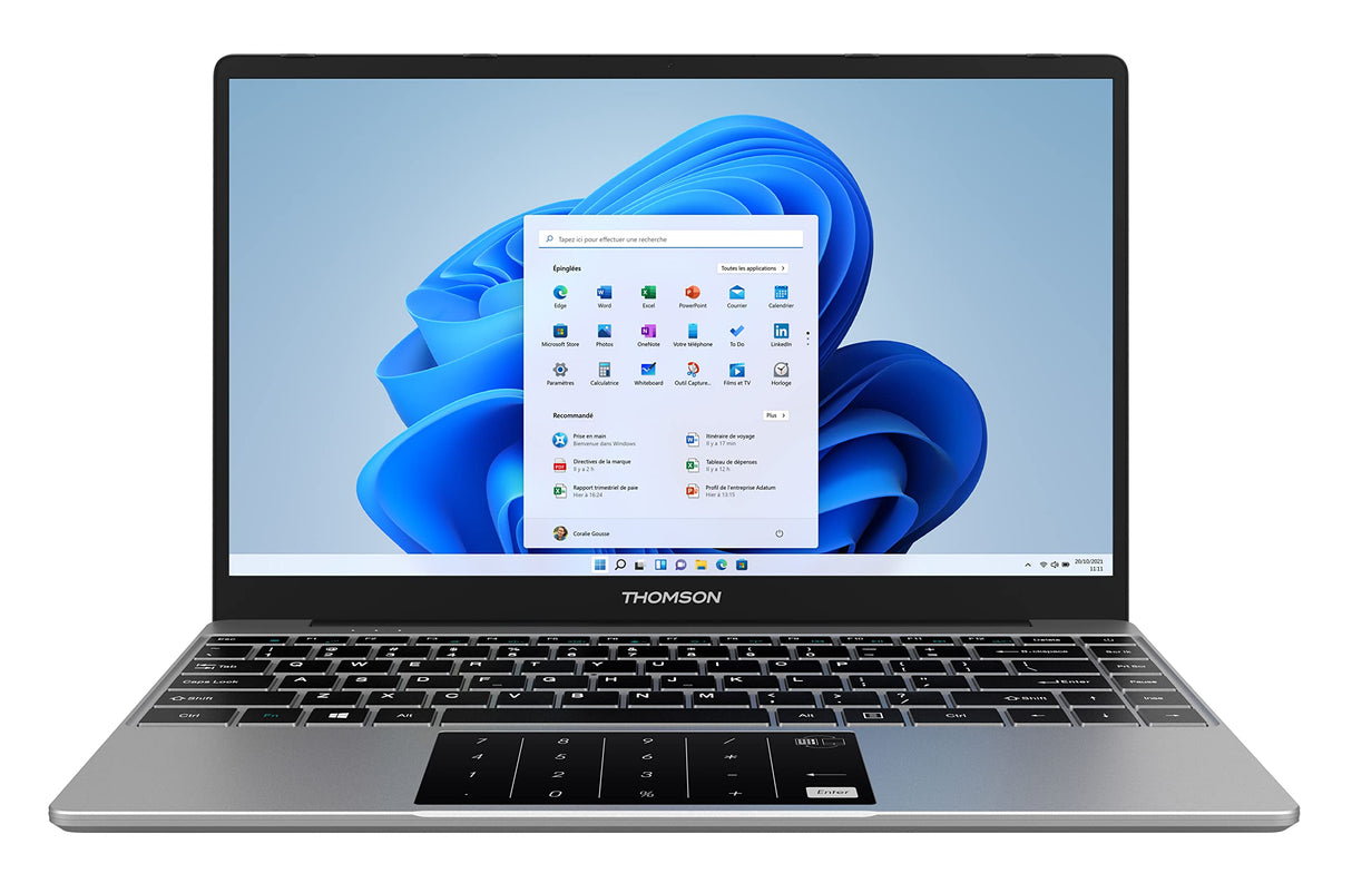 Thomson Ordenador portátil Neo 14,1 Pulgadas FHD IPS, Celeron N4020, 4Gb RAM, 128Gb Almacenamiento, Windows 11, Teclado Alemán