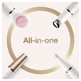Braun FaceSpa Pro 912 - Depiladora facial con 3 accesorios, color blanco y bronce