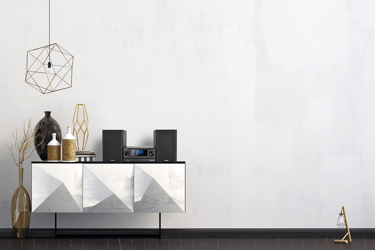 Kenwood M-9000S-B - Micro Sistema Hi-Fi con CD, Dab +, Radio por Internet, Spotify, FM, Bluetooth, USB y Gran Pantalla a Color TFT