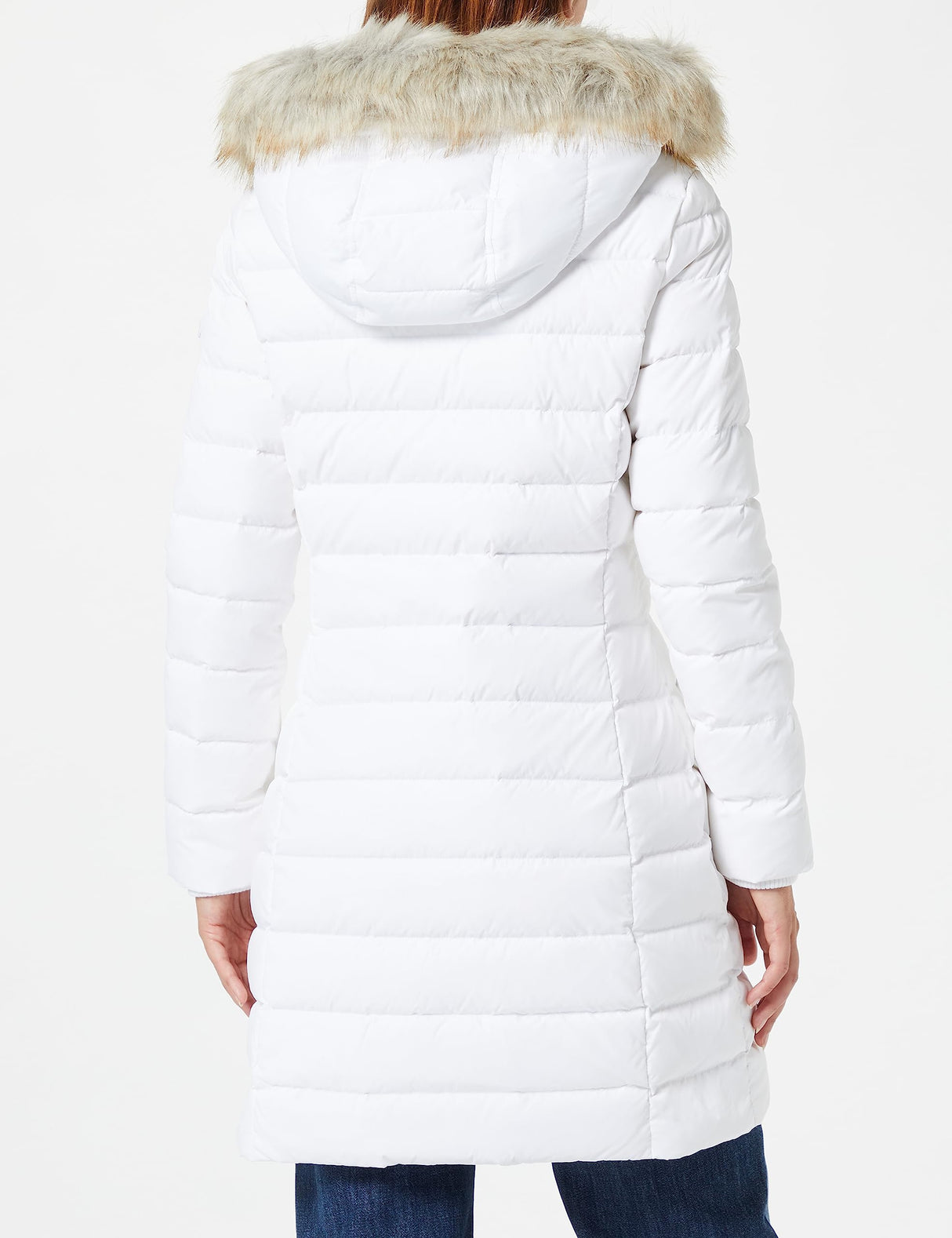 Tommy Jeans Women Essential Down-Filled Coat Winter, White (White), XXS