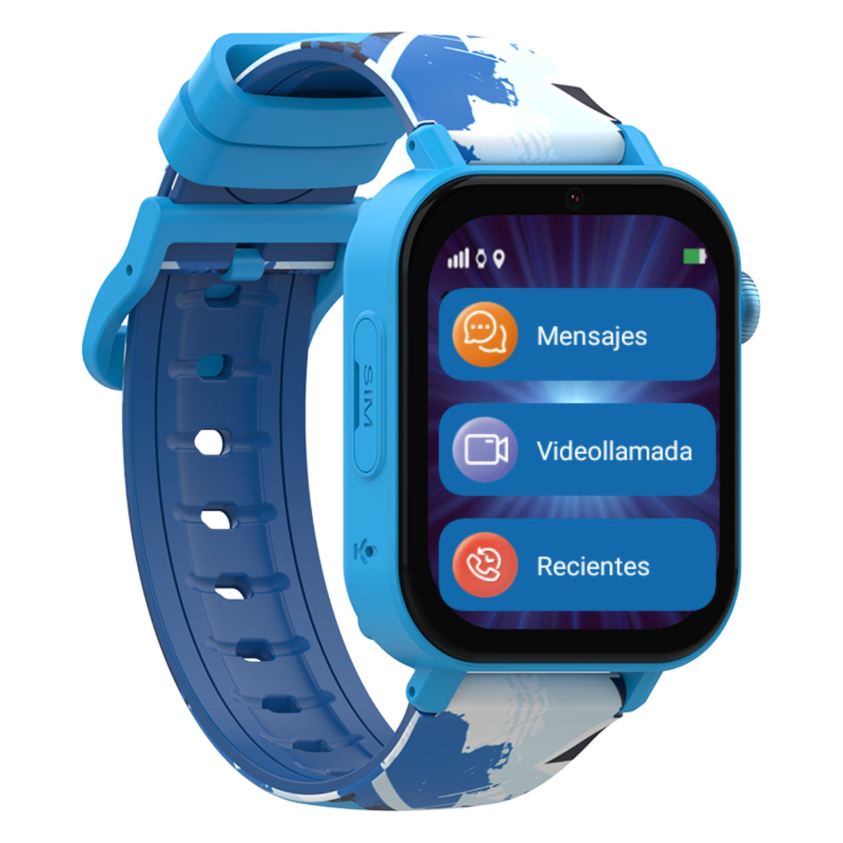 Cefa Toys - Reloj Inteligente Holawatch X Plus Blue Android, con 4G LBS/WIFI, GPS, Tarjeta SIM, Cámara, Juegos, Llamadas, Videollamadas, Whatsapp, Medidor de Pasos, Correa Extra, Protector de Pantalla