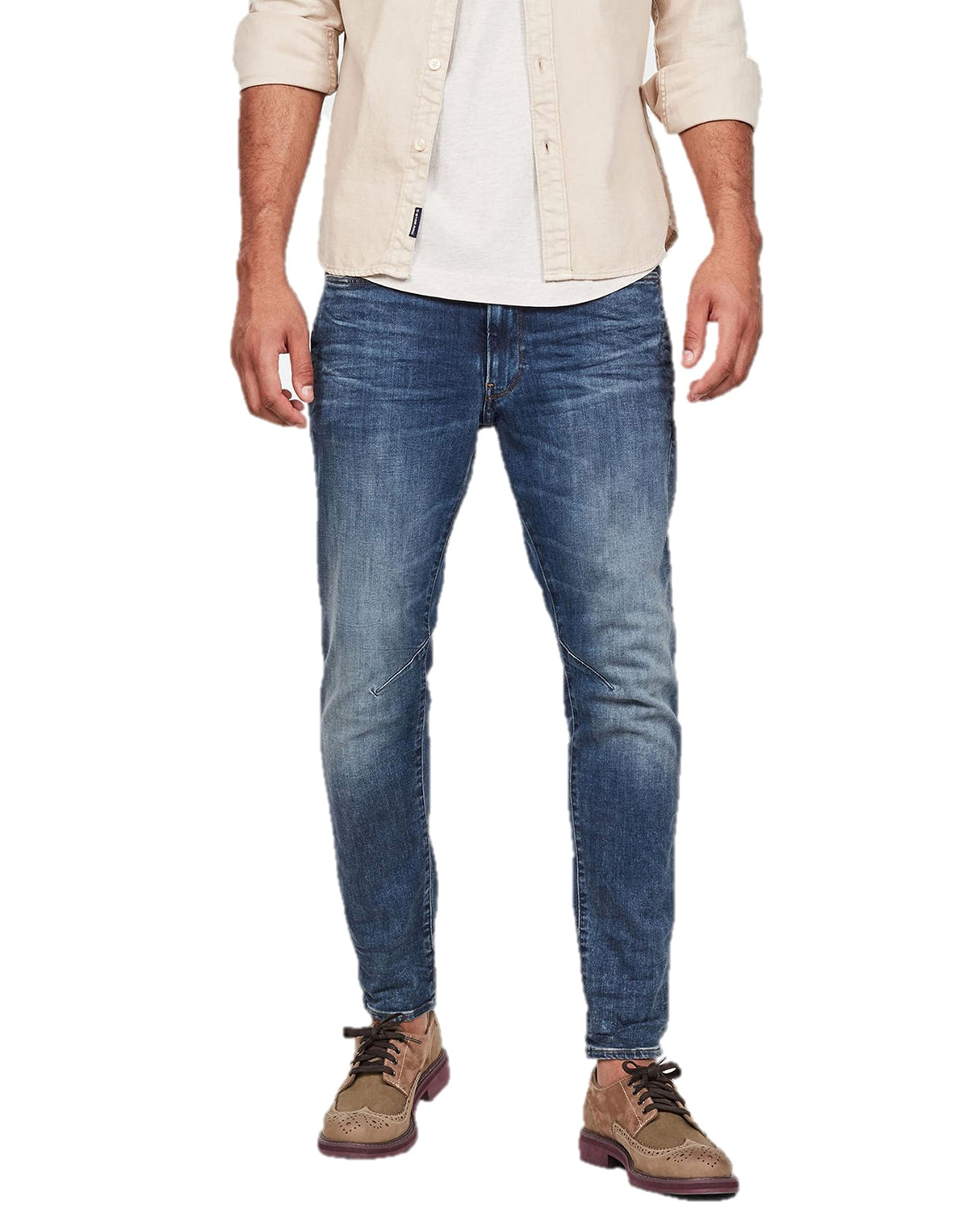 G-STAR Hombres D-Staq 3D Slim Jeans, Azul (Medium Aged D05385-8968-071), 33W / 30L