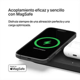 Belkin cargador MagSafe 3 en 1, certificación MFi, carga inalámbrica rápida portátil para serie de iPhone 16, 15, 14, 13, 12, Apple Watch Series 9, 8 y posteriores, AirPods 2 y AirPods Pro