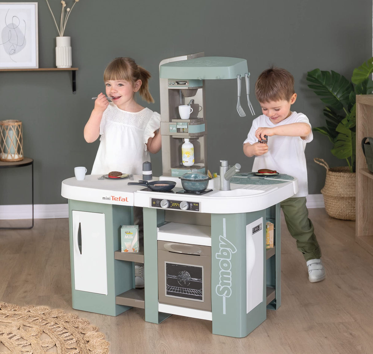 Smoby- Cocina de Juguete Studio XL Bubble Tefal, 36 Accesorios, con Efectos Sonoros, Adecuado a Partir de 3 Años (7600311053)