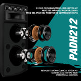 PylePro Altavoz, Portatil, para gabinete, 1600V, Estereo, Woofer de 3.4”, Tweeters duales, Bocina Media de 5x12”, Exterior, Interior