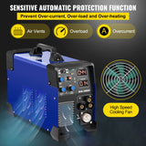 FlowerW Soldadora Inversora, Multifunción Combo 3 en 1 Soldadora MIG, TIG y STICK/MMA, 1 Fase 220 V +/- 10% 20-200 a IP21S, Azul