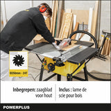 Kreator PowerPlus POWX07595-Sierra de mesa (2000 W, 250 mm), Multicolor