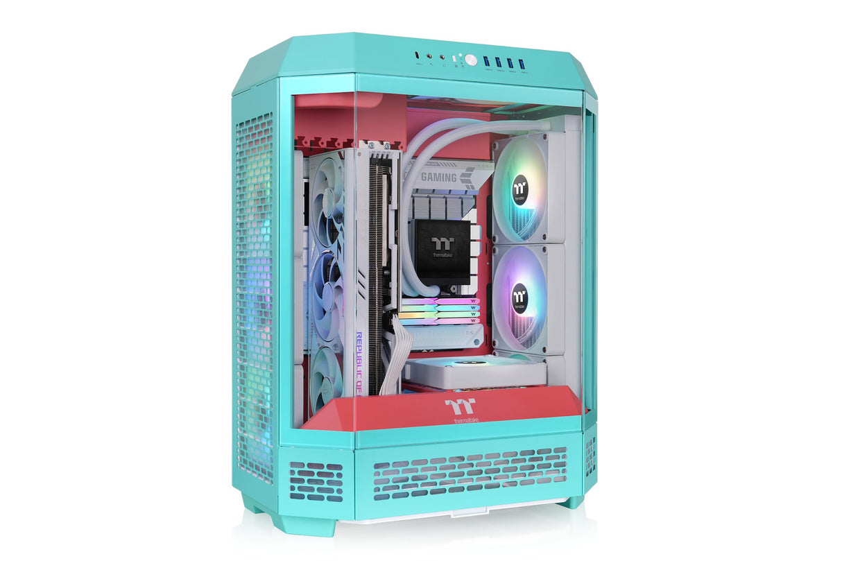 Thermaltake The Tower 600 Mid Tower Chassis | Hidden Connector | Mint Strawberry