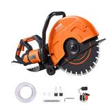 VEVOR Sierra Eléctrica para Hormigón 406mm 2800W Sierra Circular de Alta Potencia Profundidad de Corte de 152mm Sierra de Disco Húmeda/Seca con Tubería de Agua Bomba de Agua Hoja para Piedra Ladrillo