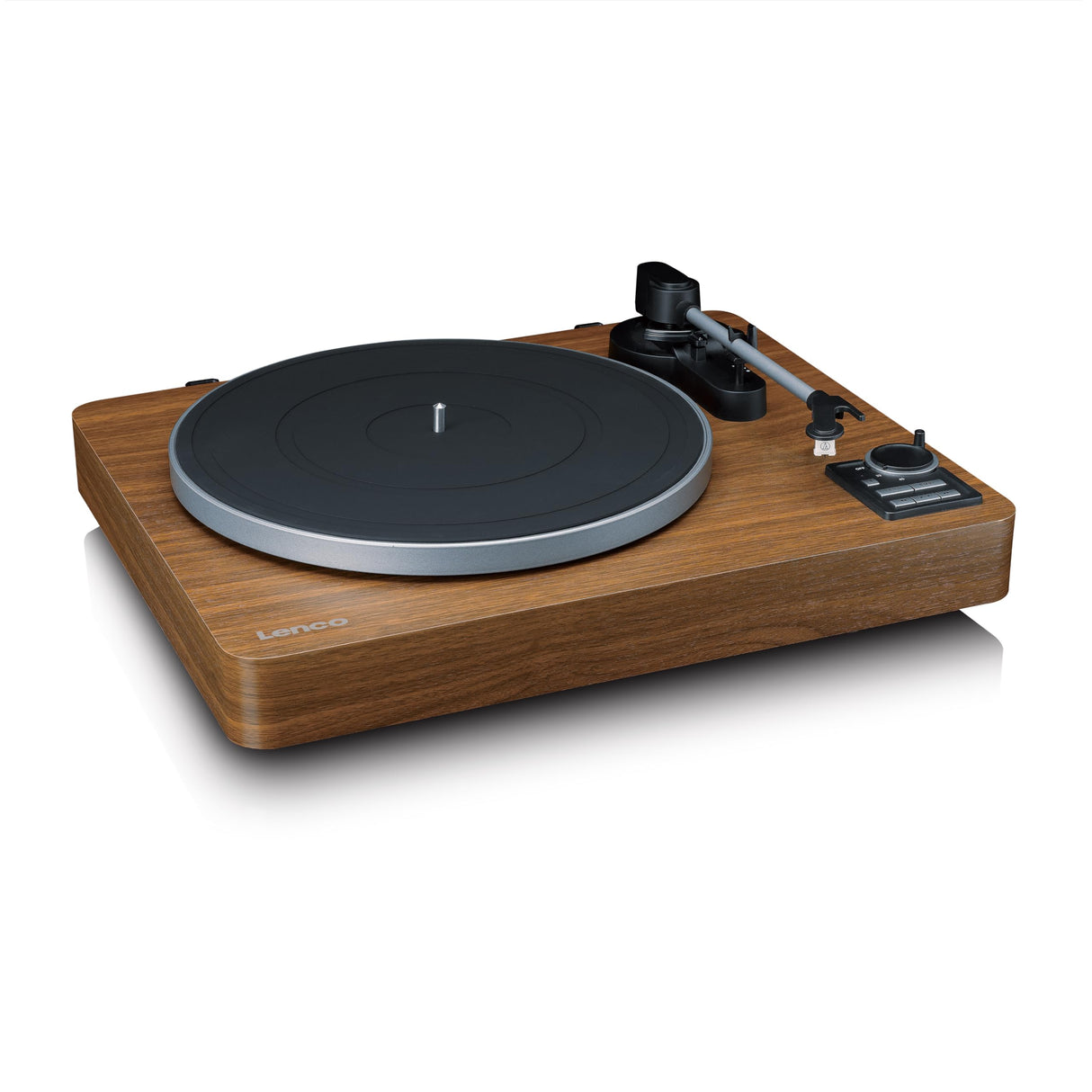 Lenco LBTA-165WD Tocadiscos totalmente automático - Bluetooth 5.3 - Carcasa de madera - Platos de metal y pastilla AT3600L - Arranque automático y retorno automático - 2 velocidades (33/45 rpm) -
