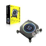 CORSAIR XC7 RGB Elite LCD Bloque de refrigeración líquida para CPU - Pantalla LCD IPS 480x480-31 LED RGB - USB-C - Compatible con Intel LGA 1700, AMD AM5 y anteriores - Gris Sigiloso