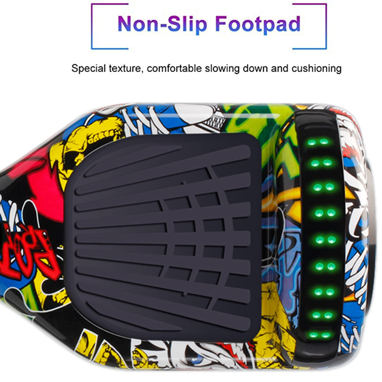 SISIGAD Hoverboard Scooter auto equilibrante de 6.5 pulgadas con dos ruedas autoequilibrante con altavoz Bluetooth y luces LED Scooter eléctrico para adultos y niños regalo UL 2272 certificado