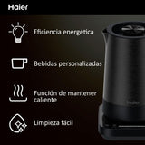 HAIER Hervidor de Acero Inoxidable, Ahorro de Energía, 7 Ajustes de Temperatura, Función Mantener Caliente, Hervir para una Taza, 1.7L, 2200W [I-Master Series 5]