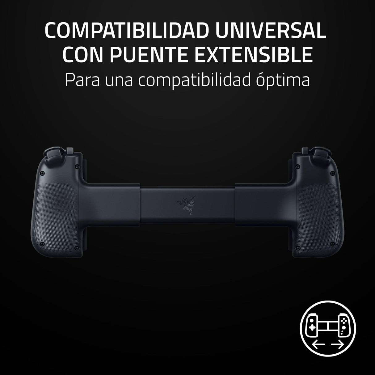 Razer Kishi V2 Pro - Mando de juegos móvil para Android (HyperSense Haptics, Puente Extensible, Carga Passthrough, Audio de 3,5 mm, USB-C, Modo de Mando Virtual) Negro