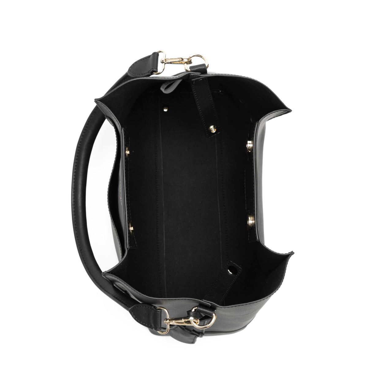 Carlheim, Gotland Genuine Leather collection, Velvet Genuine Leather Handbag (Black)