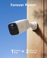 eufy Security Cámara de vigilancia 4G LTE con tarjeta SIM, 2K HD, visión nocturna Starlight, función de audio bilateral, detección de personas, sin WiFi, incluye tarjeta SIM y memoria local integrada.