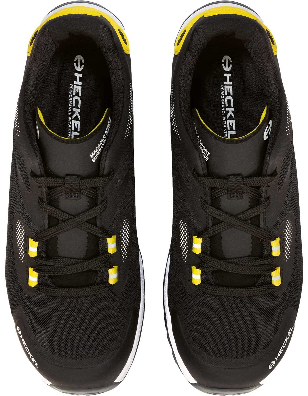 Heckel S1p Flexible, Zapatos de Seguridad Hombre, Negro Amarillo, 41 EU