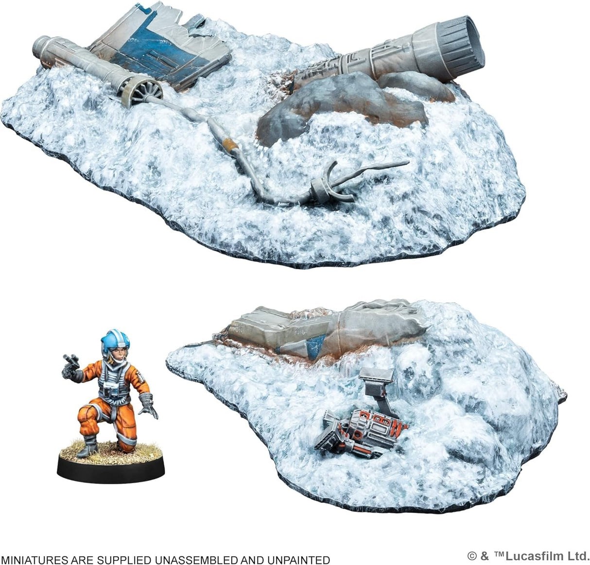 Atomic Mass Games Star Wars Legion Crashed X-Wing Terrain Expansion | Juego de Batalla para Dos Jugadores | Juego de miniaturas | Juego de Estrategia para Adultos y Adolescentes | A Partir de 14 años