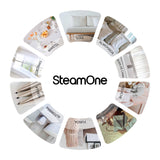 STEAMONE - Plancha de vapor 1900W 40g/min - Plancha vertical vapor 60min de autonomía (1200ml) - Elimina el 99,99% de las impurezas - Listo en 60s - Unilys UNI900GB