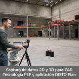 Leica DISTO X6-P2P Paquete: Set de medidor láser de Distancia de última generación con Adaptador Leica DST 360-X, trípode Tri 120 y tablilla de puntería GZM 3 en Estuche (Uso en Interior y Exterior)