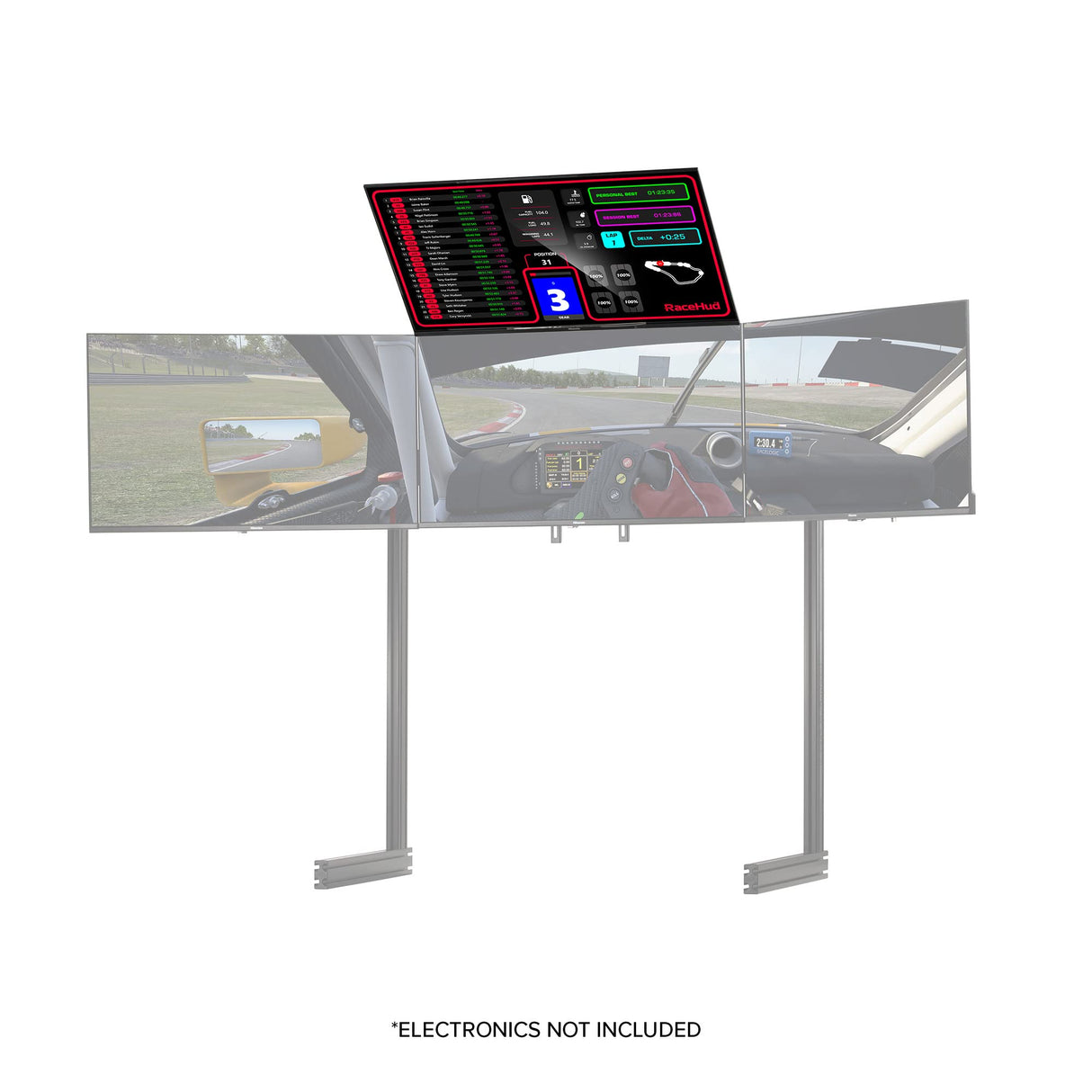 Next Level Racing Elite Freestanding Monitor Stand Quad Add-On - Black Edition