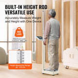 VEVOR Báscula Médica Digital Capacidad de 300 kg Báscula Corporal Médica Profesional y Multifuncional para Peso y Altura con 2 Unidades (kg/lb) IMC para Gimnasio, Hogar, Hospital