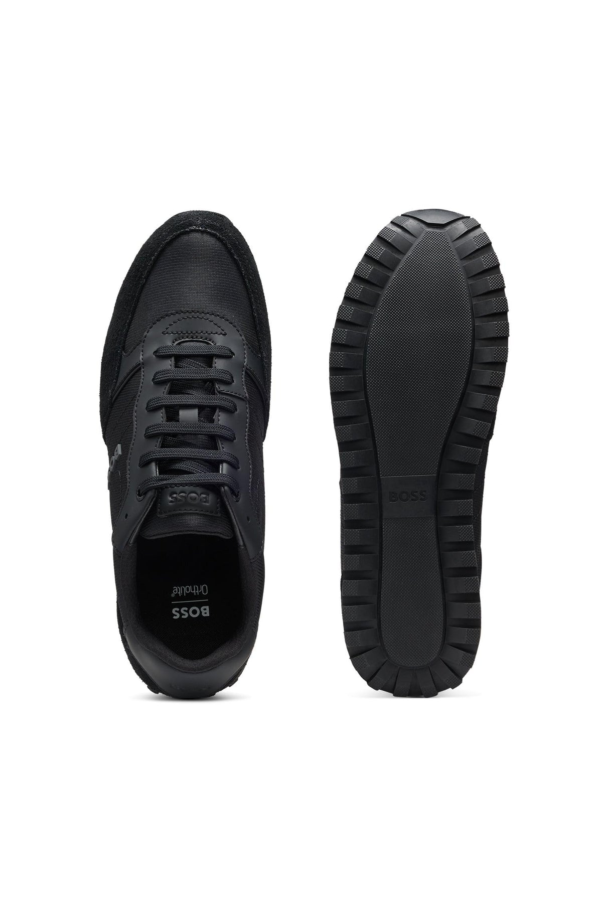 BOSS Hombres Parkour-L_Runn_NY_N Sneaker Negro 47 EU