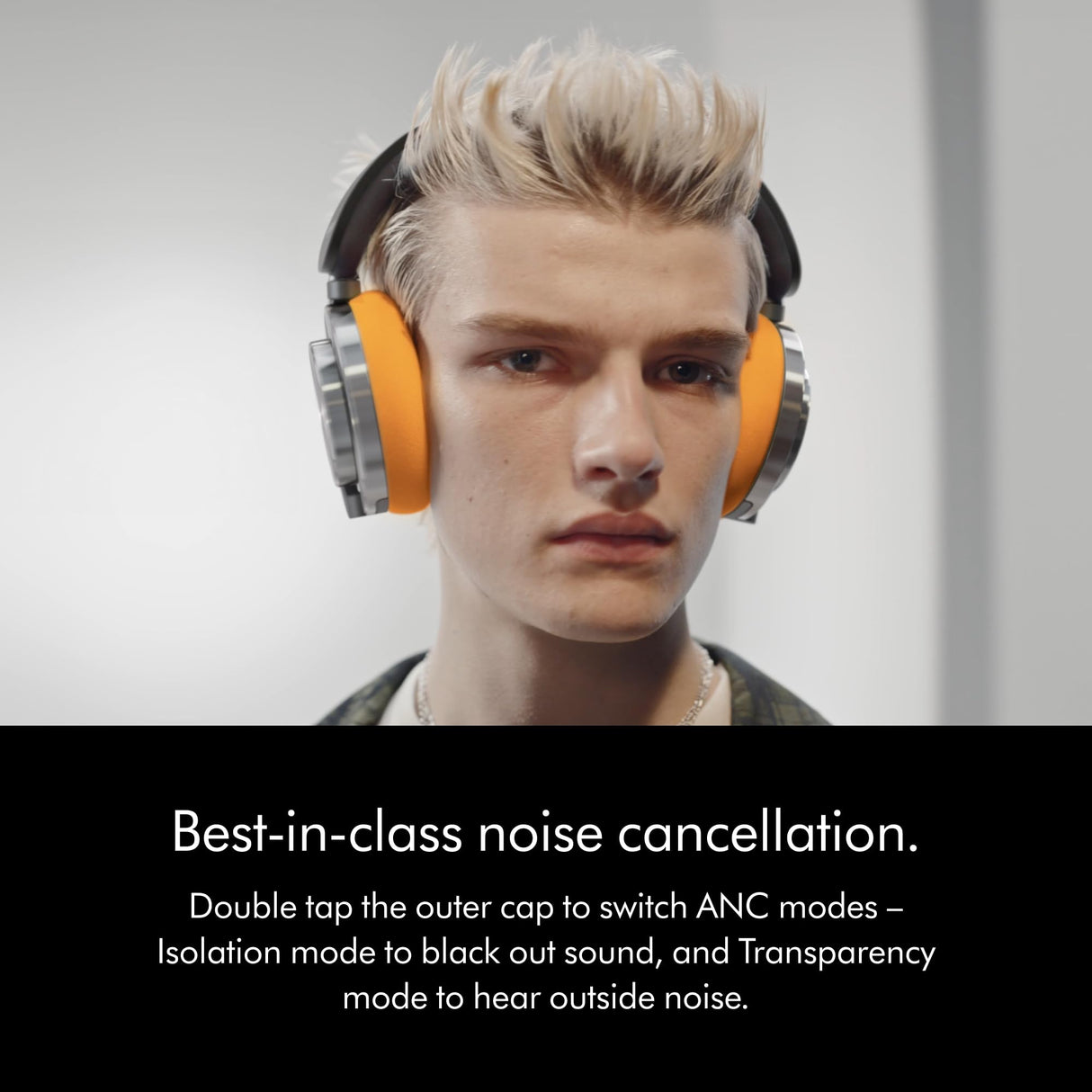 Dyson Ontrac Auriculares inalámbricos con cancelación Activa de Ruido – 55h de autonomía – Bluetooth 5.0 – Carga rápida de 10 min – 6 Hz a 21 kHz – Estuche de protección – (Aluminio/Amarillo)