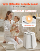 VEVOR Calentador de Toallas 20 L con Pantalla LED Calentador de Mantas Temporizador Ajuste de Temperatura Apagado Automático Cierre de Seguridad Secador de Toallas para SPA, Hogar, Baño, Blanco