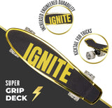 MONDO Toys-Chroma Gold Combo Pack-Monopatín Flash LED Ruedas | Casco & Protections Included – 25568 Street Ignite Poliuretano-Skate Protecciones oro-25568, tamaño único, Color, 55 x 15