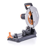 Evolution Power Tools - R355CPS Sierra tronzadora multimaterial, Corta acero dulce, aluminio, plástico, incluso madera con clavos incrustados, 355 mm