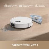 DREAME D20 Pro Plus Robot Aspirador y Fregado 2 en 1, 13.000 Pa, Cepillo Doble para Pelo de Mascotas, Limpieza de Esquinas, Vaciado, Navegación LDS, Esquiva con Láser, Suelos Duros/Alfombras, 5200 mAh