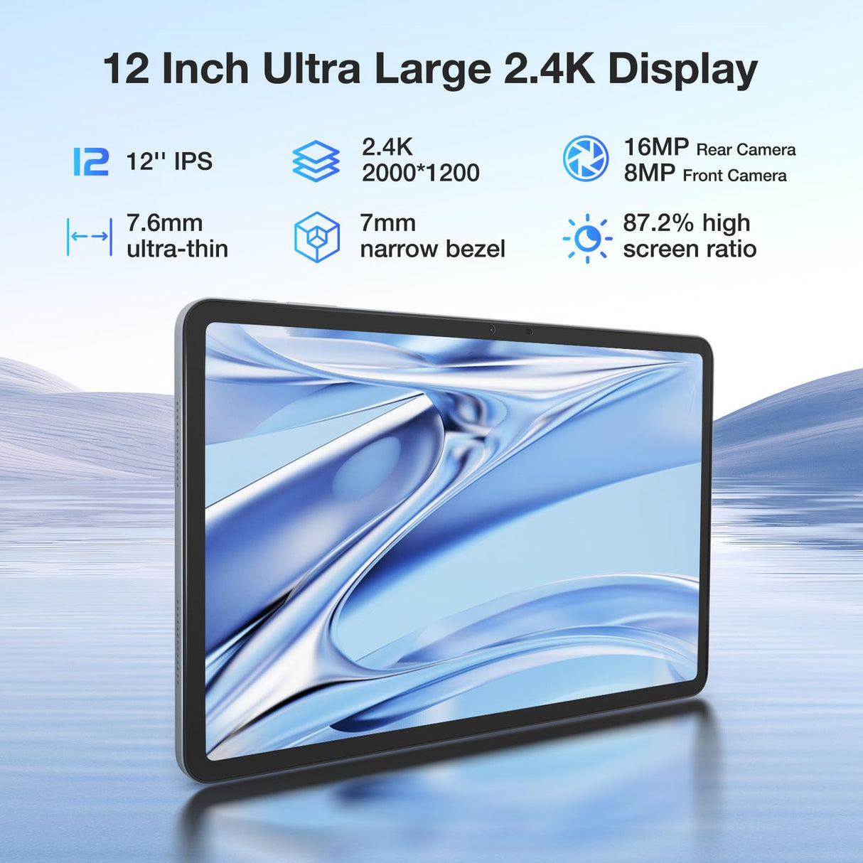 DOOGEE T20 Ultra Tablet Android 13, 12 Pulgadas, 32 GB + 256 GB (TF 2TB) Helio G99 Octa-Core Tablet Táctil, 10800mAh, Pantalla 2.4K, 16MP+8MP, 4G LTE /5G WiFi Tablet Gaming, GMS/GPS/Widevine L1