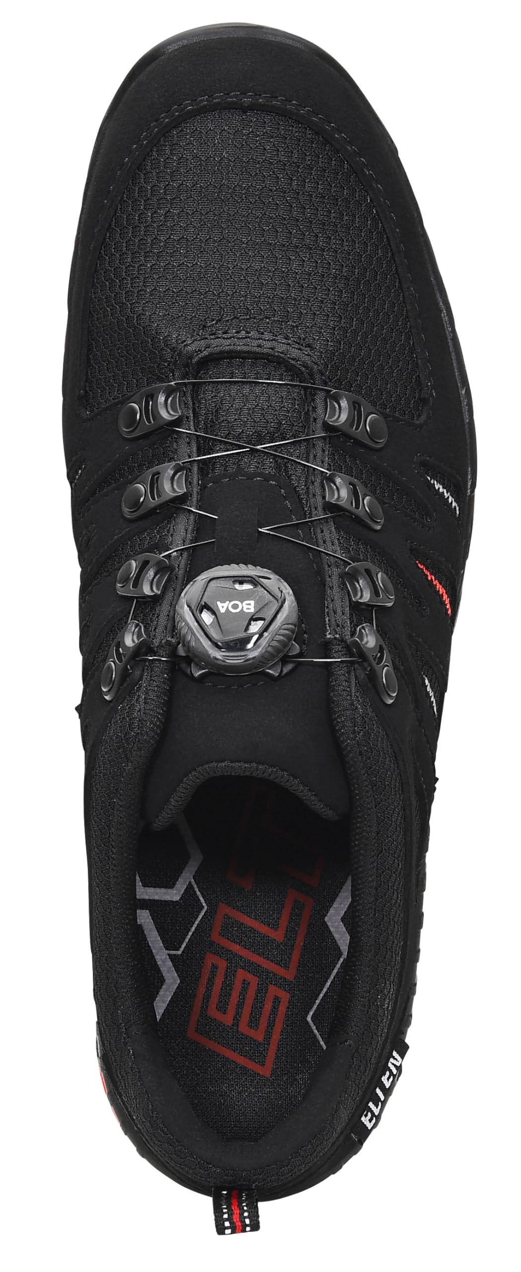 ELTEN Maddox Boa Negro-Rojo Low ESD S3S, Zapatos de Seguridad para Mujer+Hombre, Ligero, Puntera de Acero, Material Superior: Textil, Forro Interior: Textil (Transpirable), Talla 41