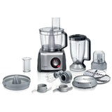 Bosch - Procesador de alimentos, MultiTalent 8, 1250 W, Negro, Acero inoxidable, MC812M844